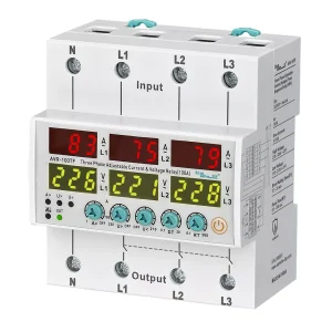 Relé AVR-100TF: Proteção de Tensão e Corrente com Sequência de Fase para Sistemas Trifásicos com Neutro
