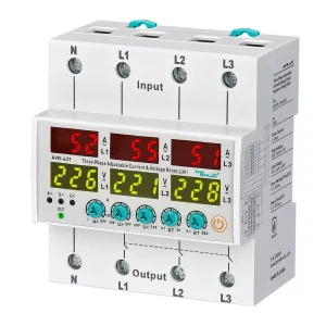 Relé AVR-63T: Monitoramento de Tensão e Corrente para Sistemas Trifásicos com Neutro