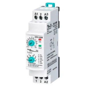 Relé Temporizador ERV-08M: Controle de Tempo com Atraso de Desligamento