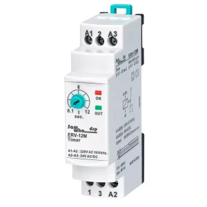 Relé Temporizador ERV-12M: Controle Preciso com Atraso de Desligamento