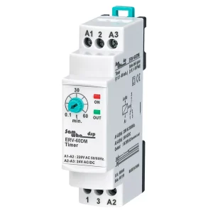 Relé Temporizador ERV-60DM: Controle Preciso com Atraso de Desligamento