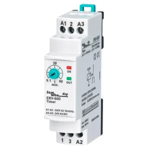 Relé Temporizador ERV-60D: Controle Preciso com Atraso na Energização