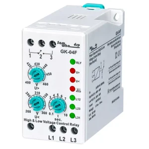 Relé GK-04F: Proteção de Tensão com Sequência de Fase para Sistemas Trifásicos